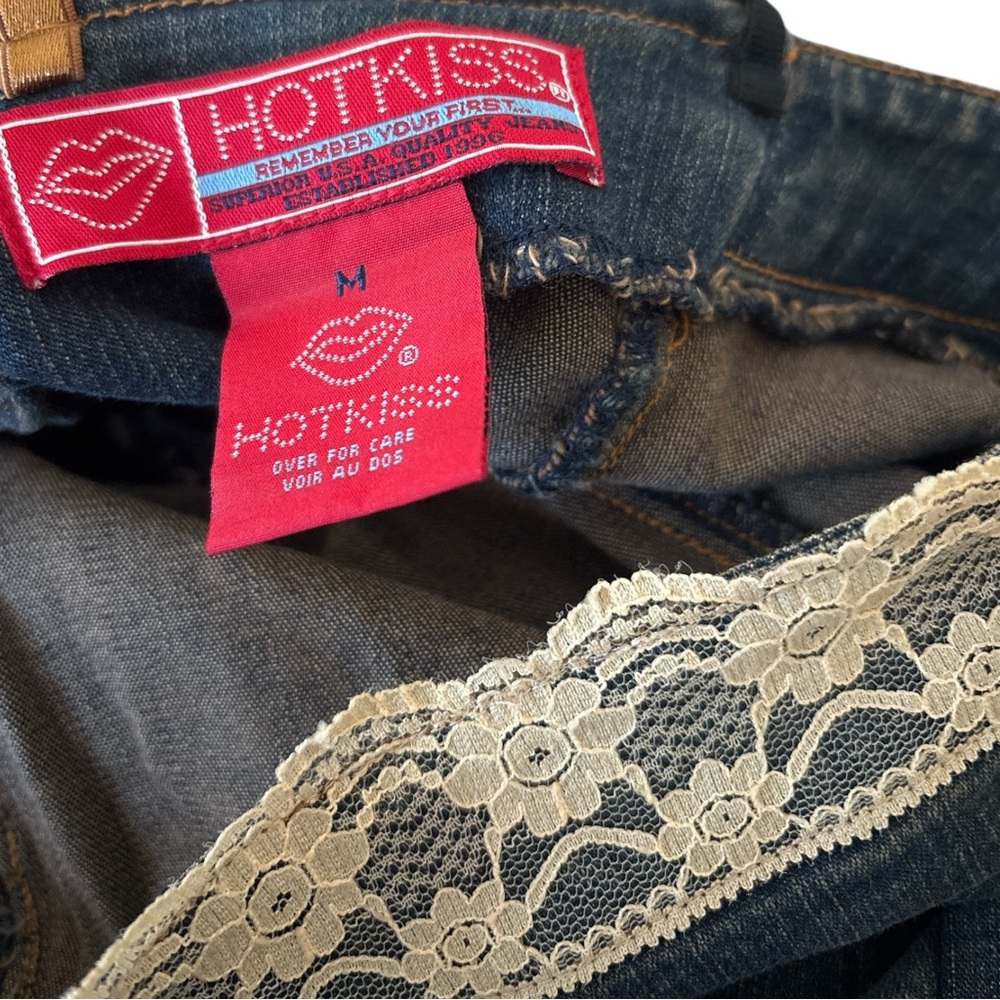 Hot Kiss Denim Dress with Lace Detail - Picture 5 of 5